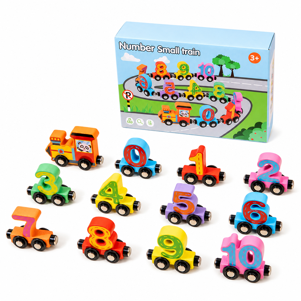 ๐ 50% OFF! ๐งฒ Magnetic Wooden Number Train โ Counting & pretend-play fun โจ