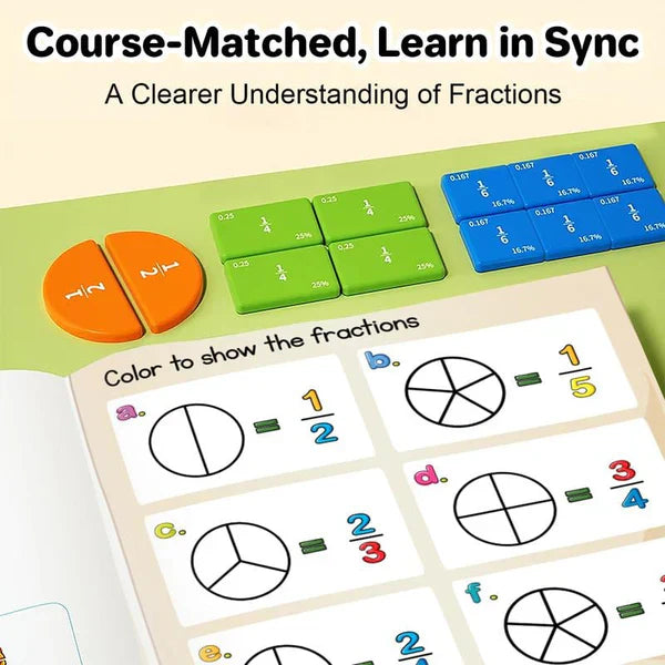 🧮 50% OFF NOW! 📚 Magnetic Fraction Demonstration Book – Hands-On Learning, Visual Teaching Tool & Reusable ✨