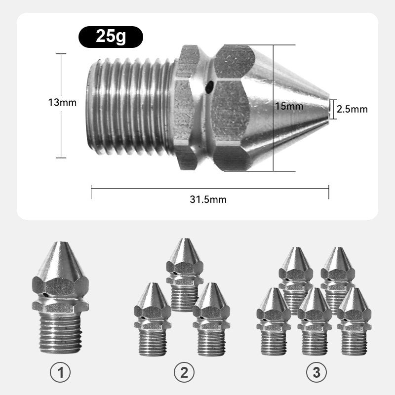 Sewer Cleaner Jet Nozzle Set , Solve All Problems!