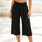 ⏳Limited-time 50% off⏰Women's Wide Leg Smock Waist Capri Pants👖💫