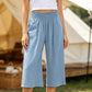 ⏳Limited-time 50% off⏰Women's Wide Leg Smock Waist Capri Pants👖💫