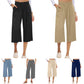 ⏳Limited-time 50% off⏰Women's Wide Leg Smock Waist Capri Pants👖💫