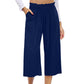 ⏳Limited-time 50% off⏰Women's Wide Leg Smock Waist Capri Pants👖💫