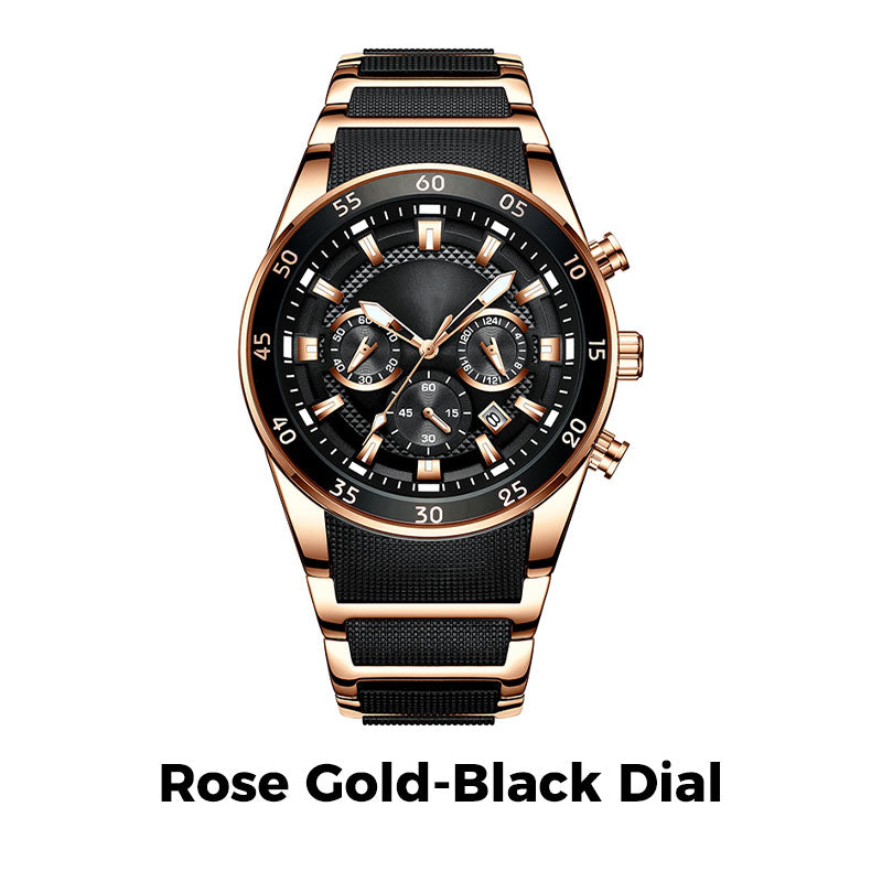 Men's Waterproof Multifunctional Quartz Watch