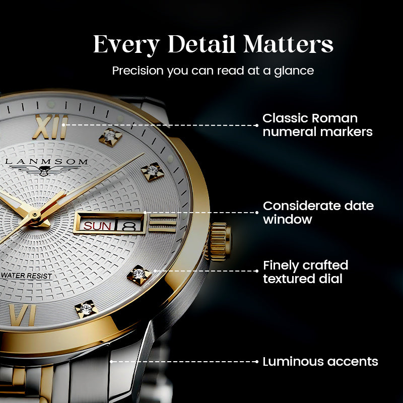 ⏳Year-End Premium Sale: 80% OFF💥Men's Stainless Steel Waterproof Business Watch