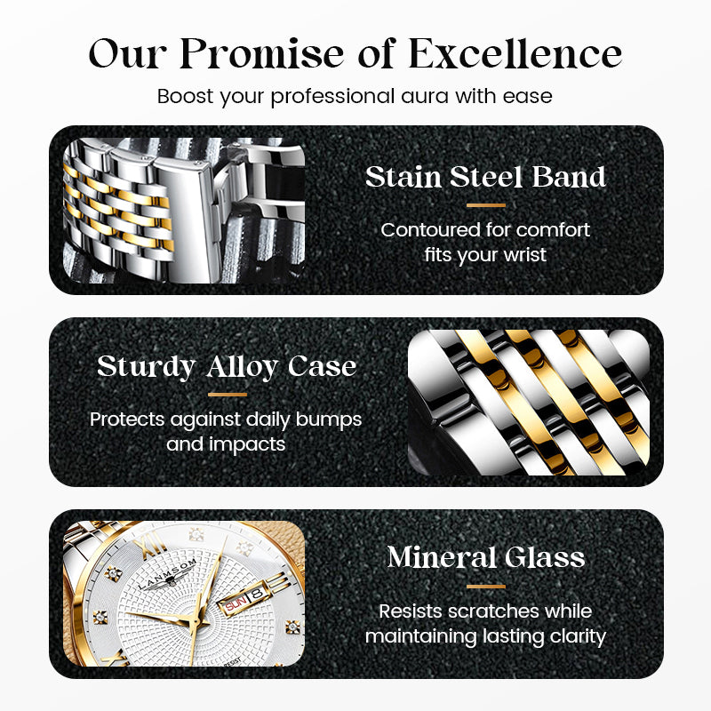 ⏳Year-End Premium Sale: 80% OFF💥Men's Stainless Steel Waterproof Business Watch