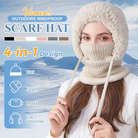 ❄️Women's Outdoors Windproof Scarf Hat