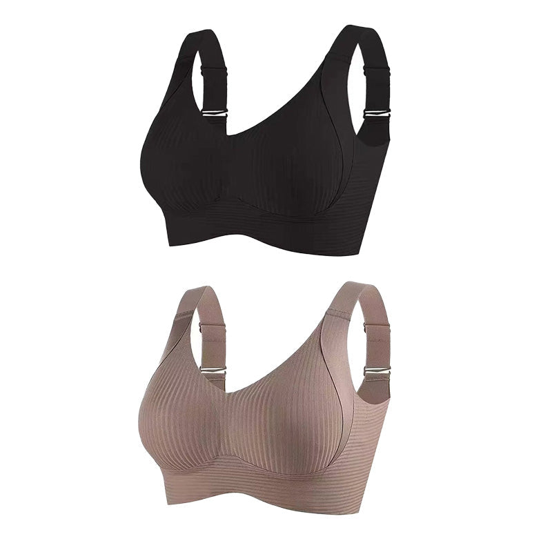 🎁Buy 1 Get 3 Packs💕Women's Ribbed Push Up Adjustable Wireless Bra