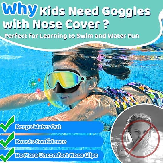 🥳2026 HOT SALE🥳 50% OFF! 🔥🏆#1 Bestselling🏊‍♀️HD children's large frame waterproof and anti-fog swimming goggles