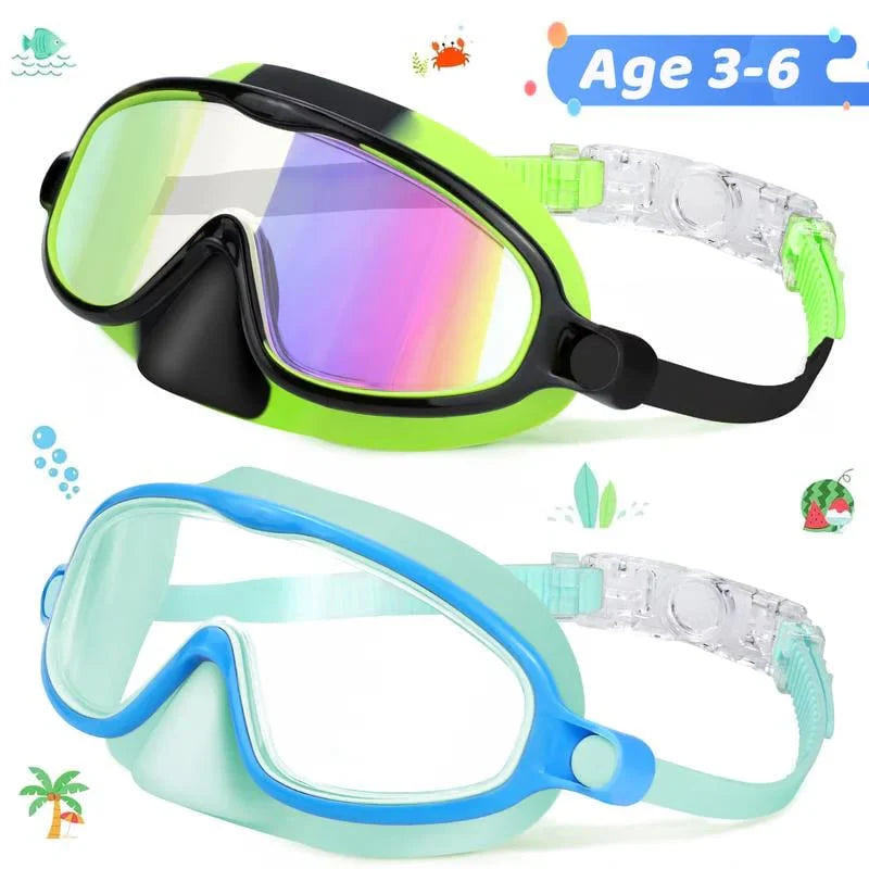 🥳2026 HOT SALE🥳 50% OFF! 🔥🏆#1 Bestselling🏊‍♀️HD children's large frame waterproof and anti-fog swimming goggles