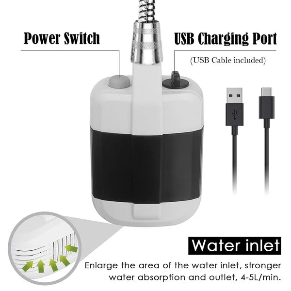 Portable USB Camping Shower for Outdoor Use