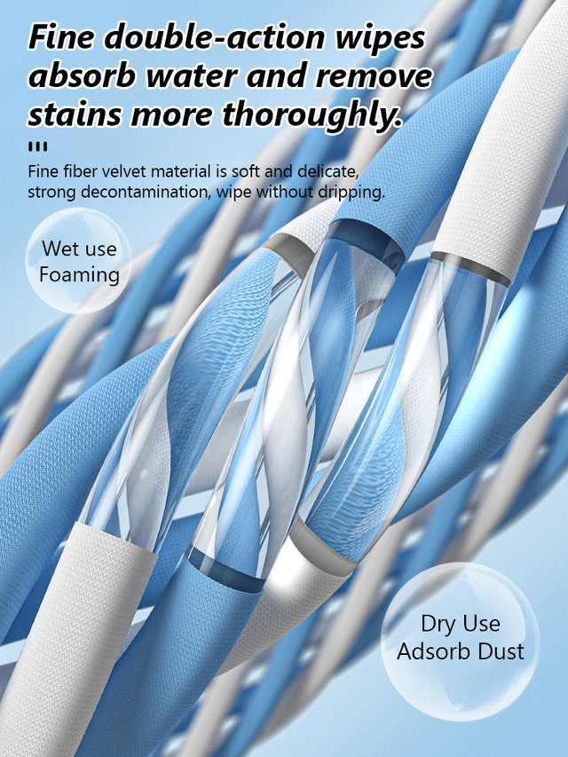 Extended Spraying Double-Sided Glass Cleaner Squeegee