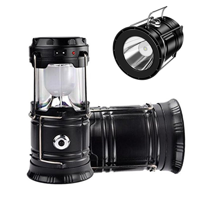 ⛺️Solar Camping Lantern- Rechargeable LED Lights, Magnetic Base & Foldable Hanging Hook- Collapsible Lamp Battery Powered Perfect for Power Outages, Hiking, Emergencies