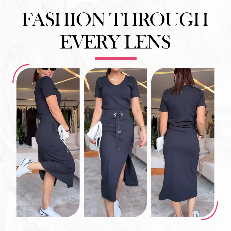 ⏳Limited Time 49% Off🔥Women's V-Neck Top and Skirt Set