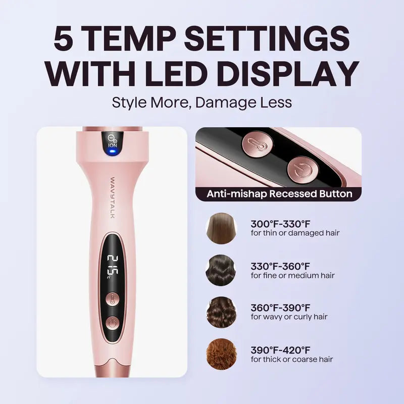 🔥2-in-1 Magic Styler | Heated Straightener & Curler Comb | Switch Hairstyles in Seconds💁‍♀️