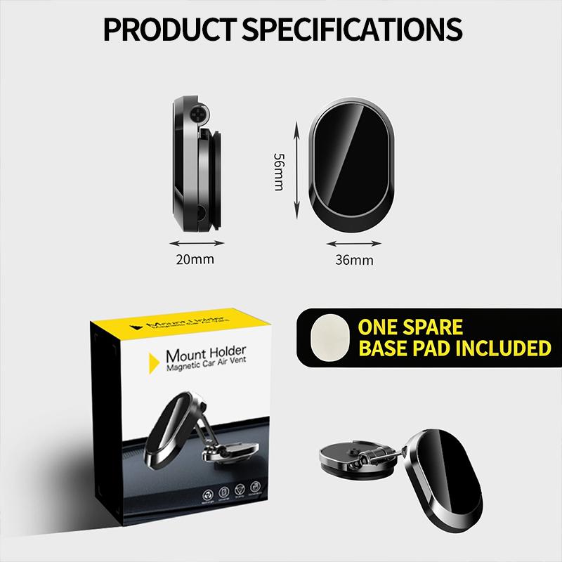 🥳2026 HOT SALE🥳💞50K+ SOLD! 🚗🛡️ Foldable Metal Magnetic Phone Holder – strong magnet holds phone steady, 360° rotation for perfect viewing angle. Keep your eyes on the road, not on your phone – safer driving starts here! 📱✅