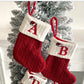🔥Hot Sale🔥Cozy Knit Socks, Embroidered Candy Gift Bag, Letter Christmas Stocking