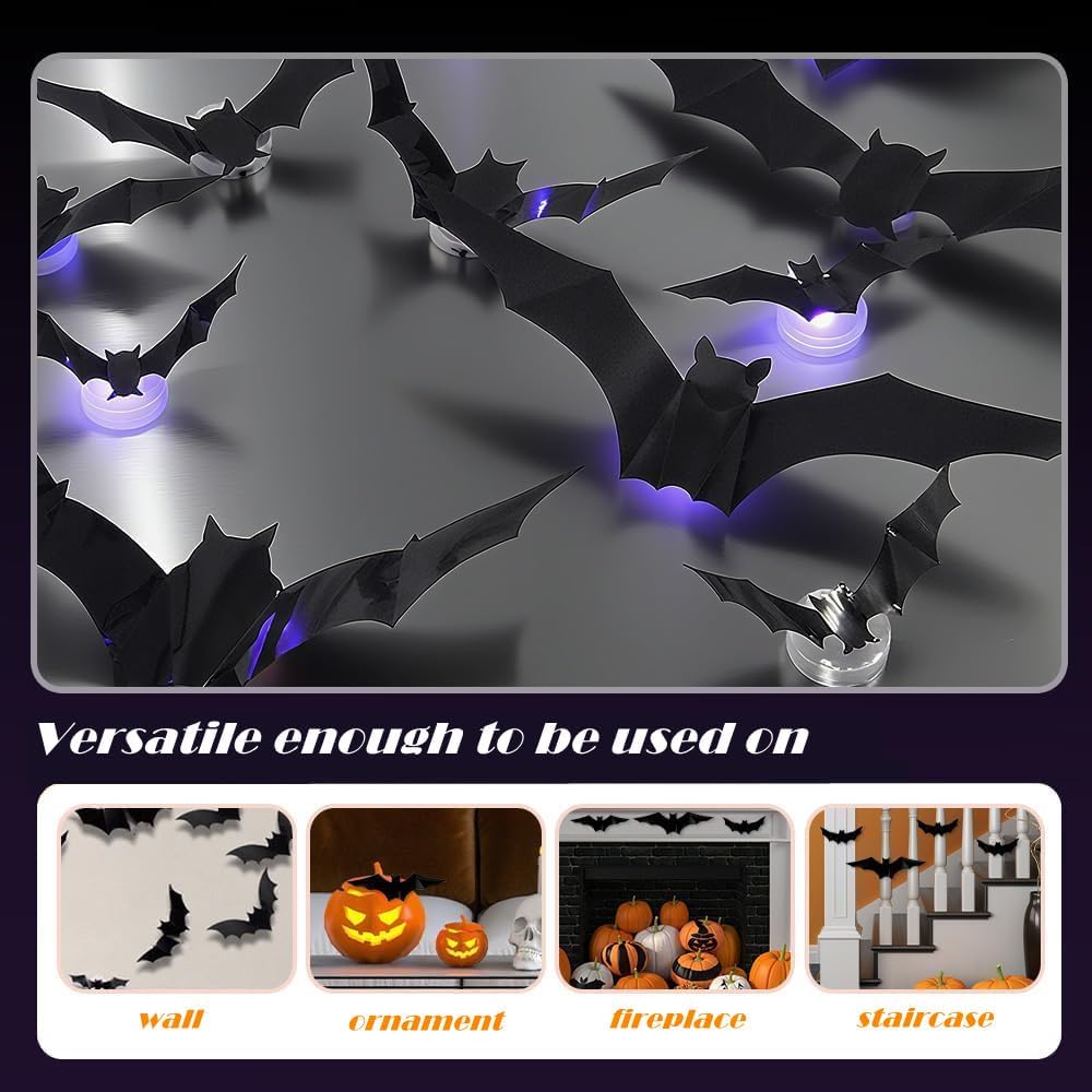 🎉 2026 Sale — Over 26,000 Sold! 💞 2026 New Halloween 3D Lighted Bats