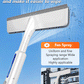 Extended Spraying Double-Sided Glass Cleaner Squeegee