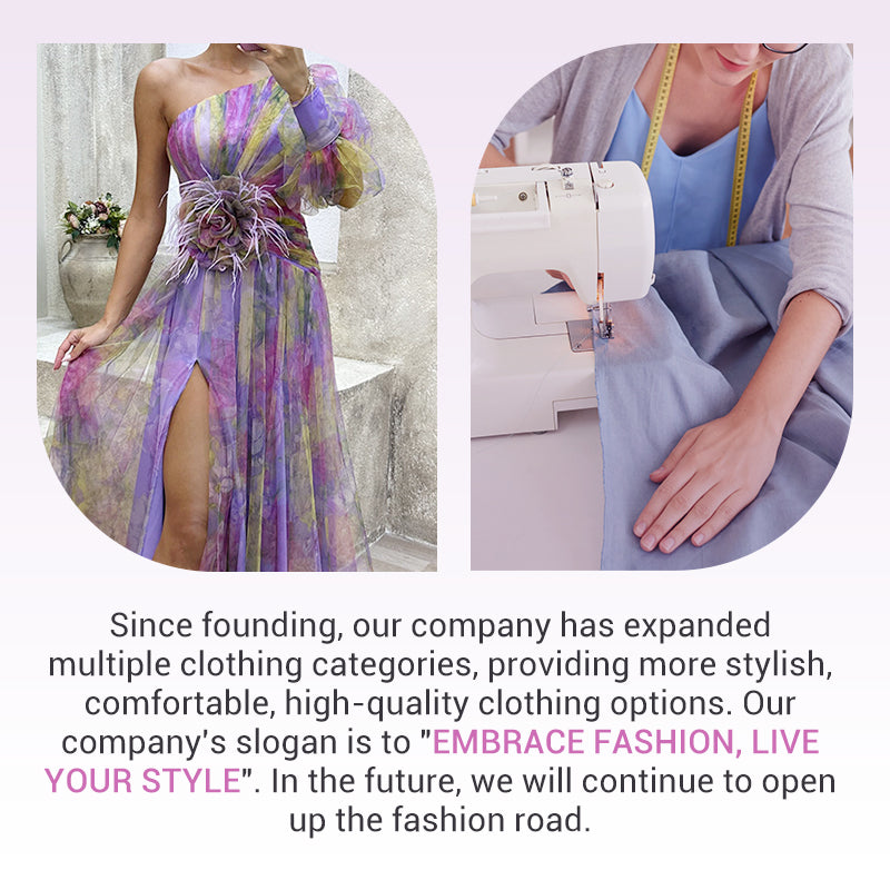 🎉🛍️Hot Promotion 50% OFF💃 Multicolor Asymmetric Party Dress With Flower Details