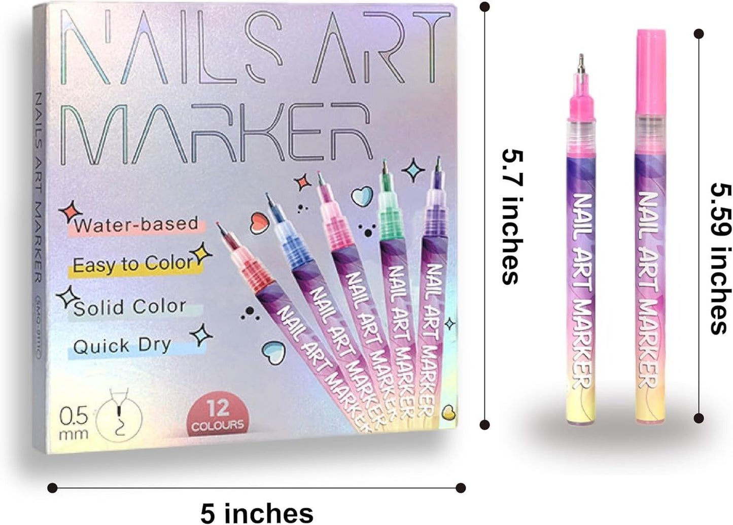 🎅🌟CHRISTMAS SPECIAL PRICE: $21.99!!⏳12 Colors Nail Art Pens Set🎨💅