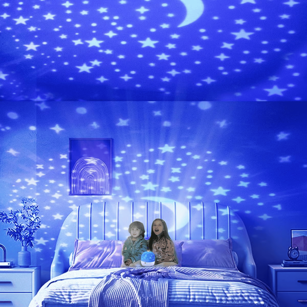 🎃👻LAST DAY PROMOTION - 50%OFF💜Projector Night Light for Kids 15 Sets of Films🔋Type-C Charging