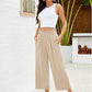 ⏳Limited-time 50% off⏰Women's Wide Leg Smock Waist Capri Pants👖💫