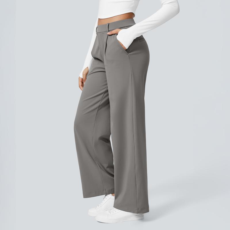 💝New Style✨Women's High Waisted Straight Leg Work Trousers , Smart & Casual Look for Office and Beyond