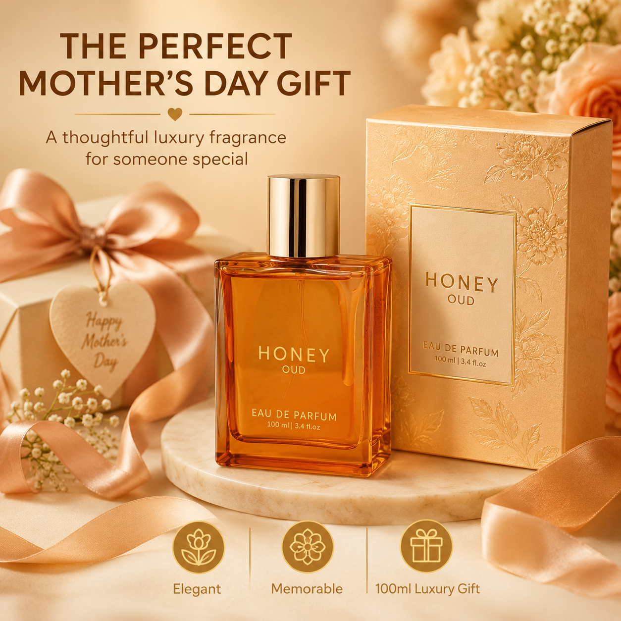 💞58K+ SOLD!🍯✨Now 50% OFF! Honey OUD Perfume – Sweet golden honey + smoky agarwood. Unisex, 100ml, long‑lasting. Wear the scent of royalty! 👑💫