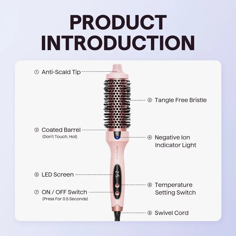 🔥2-in-1 Magic Styler | Heated Straightener & Curler Comb | Switch Hairstyles in Seconds💁‍♀️