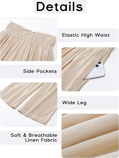 ⏳Limited-time 50% off⏰Women's Wide Leg Smock Waist Capri Pants👖💫
