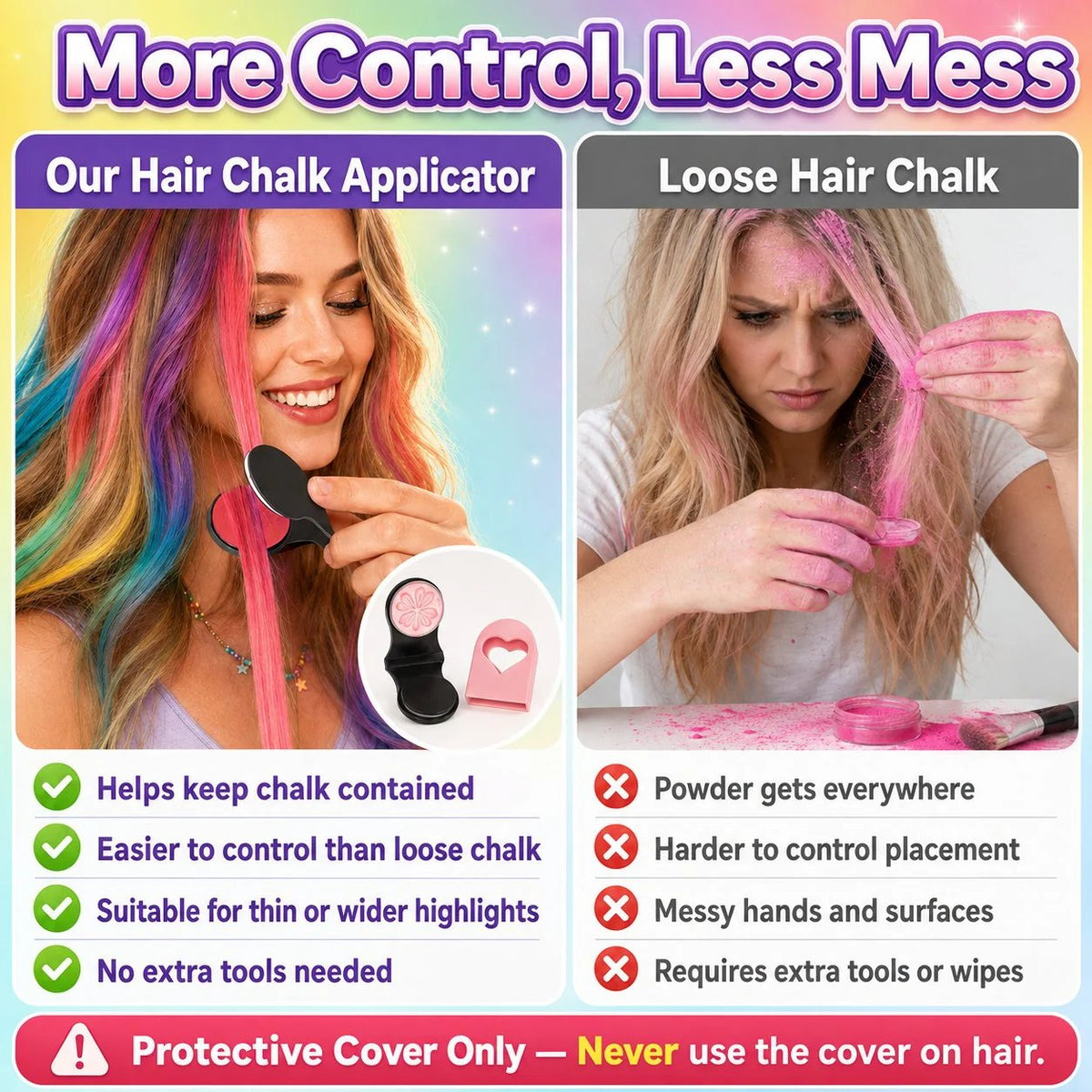⏳Time-Limited Special⏰12-Color Temporary Hair Chalk Applicator Set🎁-Ready for Christmas!🎅