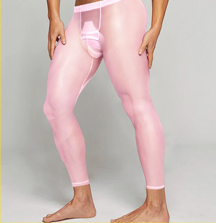 🎁Hot sale🔥Men's Sexy Ultra-thin Sports Bottom Stockings Pants