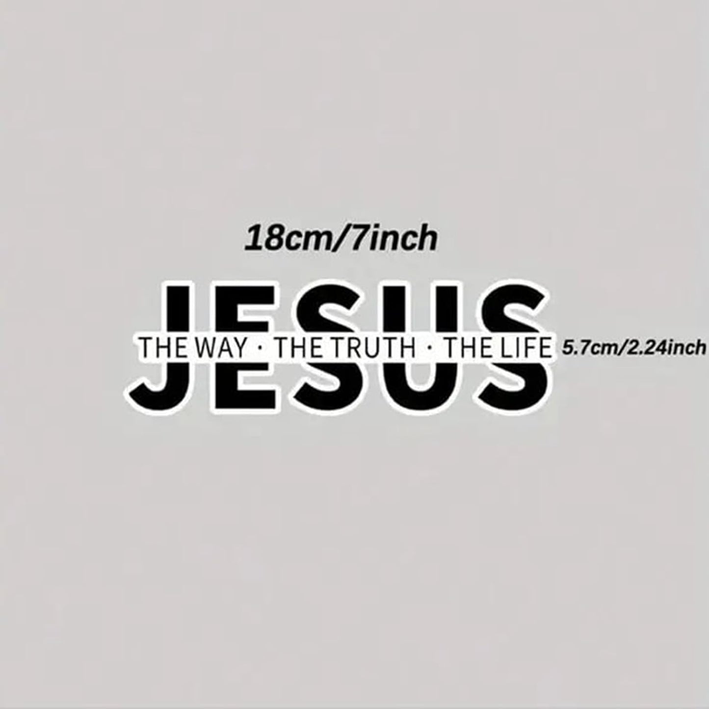✝️ 50% OFF! ✨ JESUS VINYL DECAL - "The Way, The Truth, The Life" Design, Weather-Resistant for Cars and Windows, Easy to Apply and Remove, Perfect for Faith Expression 🙏🚗
