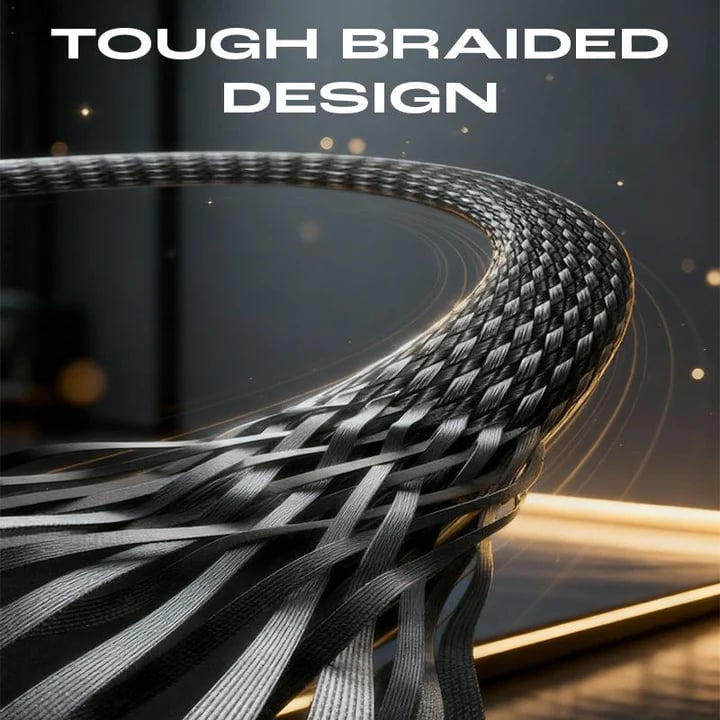 🎁Year-End Sale 🏆⚡2-in-1 Fast Charging Cable with Adjustable Phone Stand