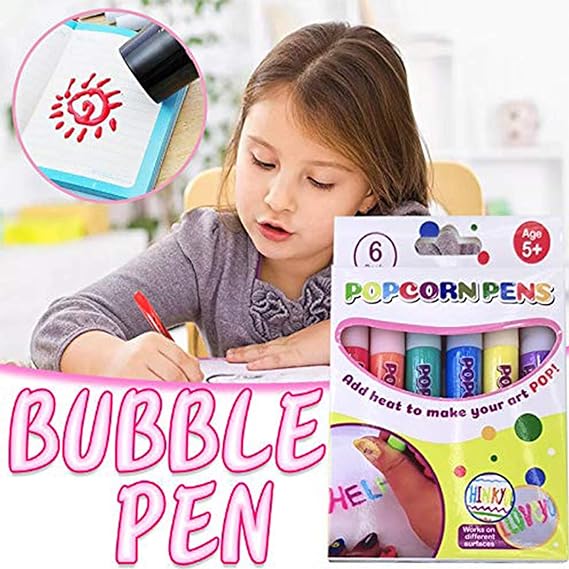⏳Time-Limited Special⏰Magic Pen – Draw 3D with one stroke!🎄 DIY Bubble Popcorn Drawing Pens