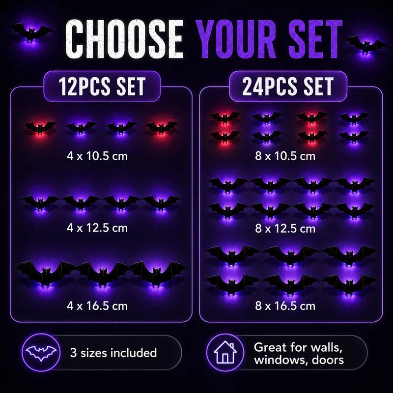 🎉 2026 Sale — Over 26,000 Sold! 💞 2026 New Halloween 3D Lighted Bats