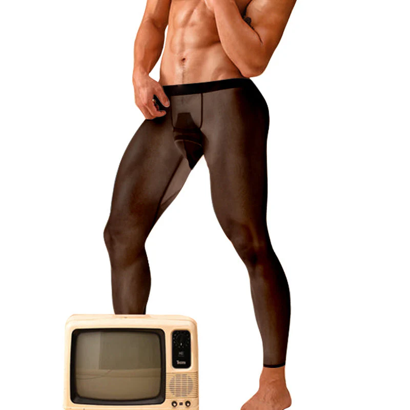 🎁Hot sale🔥Men's Sexy Ultra-thin Sports Bottom Stockings Pants