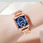 💎Fashion Square Ladies Rose Gold Diamond Watch
