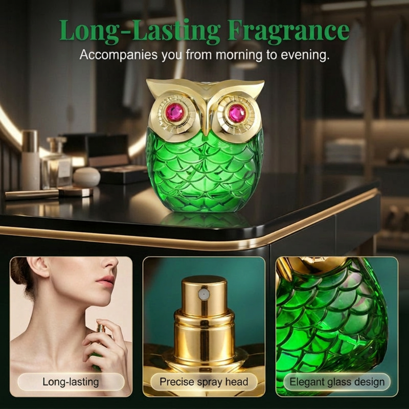 🦉 LIMITED-TIME 50% OFF! ✨ Mystical Eau de Parfum – Owl-Shaped Bottle, 100ml, Long-Lasting Scent 🌙