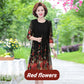 Elegant Lace Floral Dress 3/4 Sleeve Cardigan 2 Piece Set