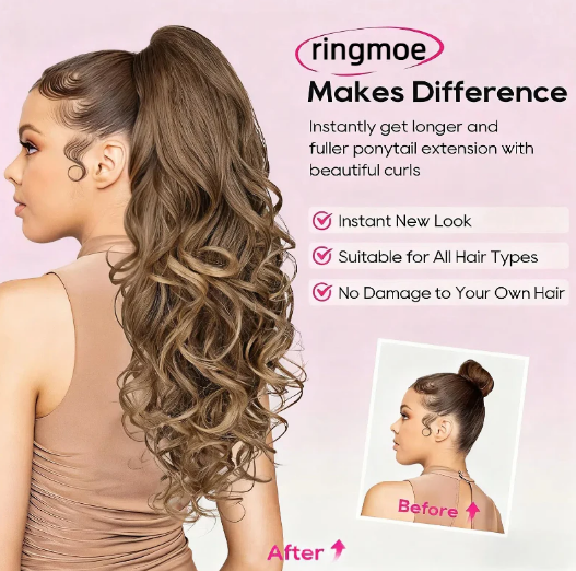 💜Limited time promotion 50%OFF💜Clip-on Wavy Ponytail Extension