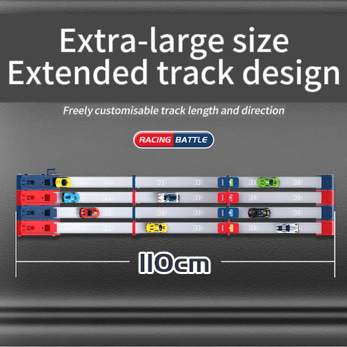 🏎️Let the race begin!⚡Double the track, double the fun🏆no batteries required, just pure speed! - ✨【Dual Toy Car Launcher Racing Track Set for Kids】✨