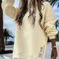 🔥Hot Promotion 49% OFF🔥Casual Long Sleeve Zipper Slit Oversized Sweatshirt