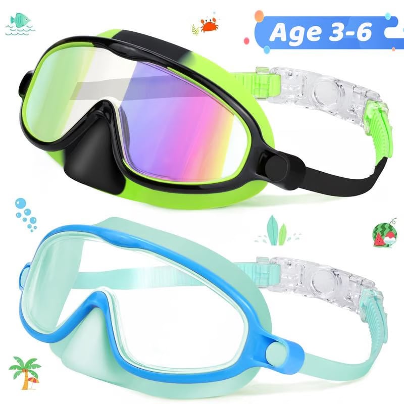 🥳2026 HOT SALE🥳 50% OFF! 🔥🏆#1 Bestselling🏊‍♀️HD children's large frame waterproof and anti-fog swimming goggles
