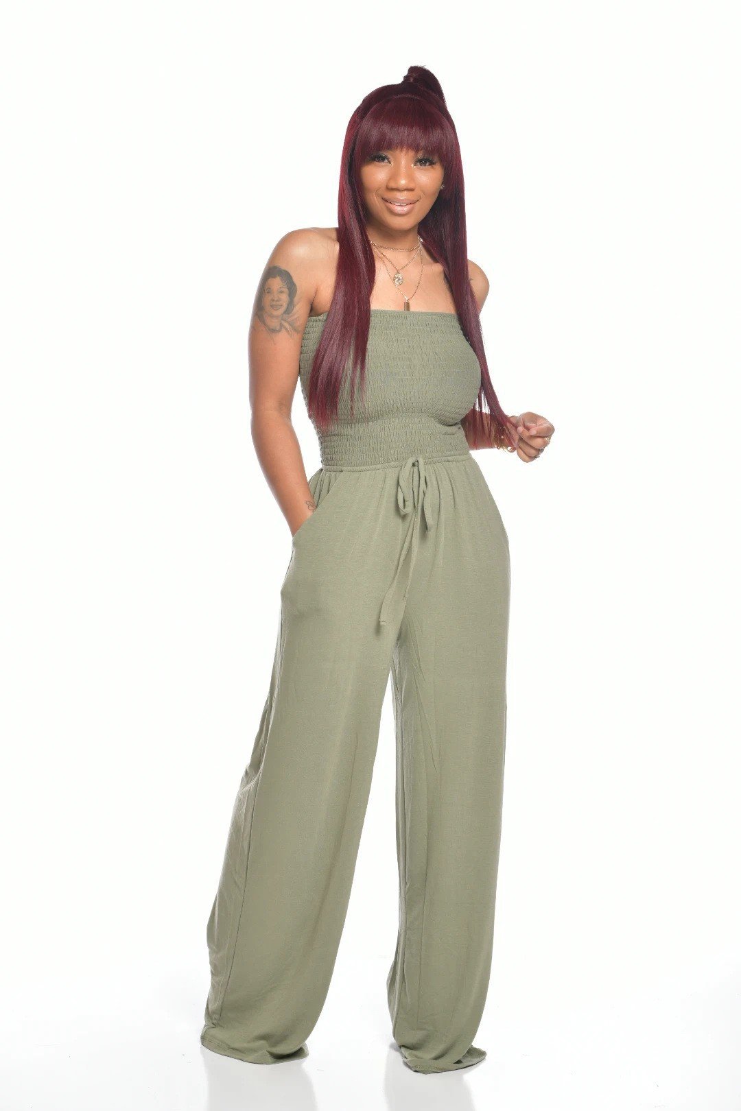 🎁The fashion trend of 2023 continues to hit in 2024💖The latest off-shoulder waist jumpsuit💖