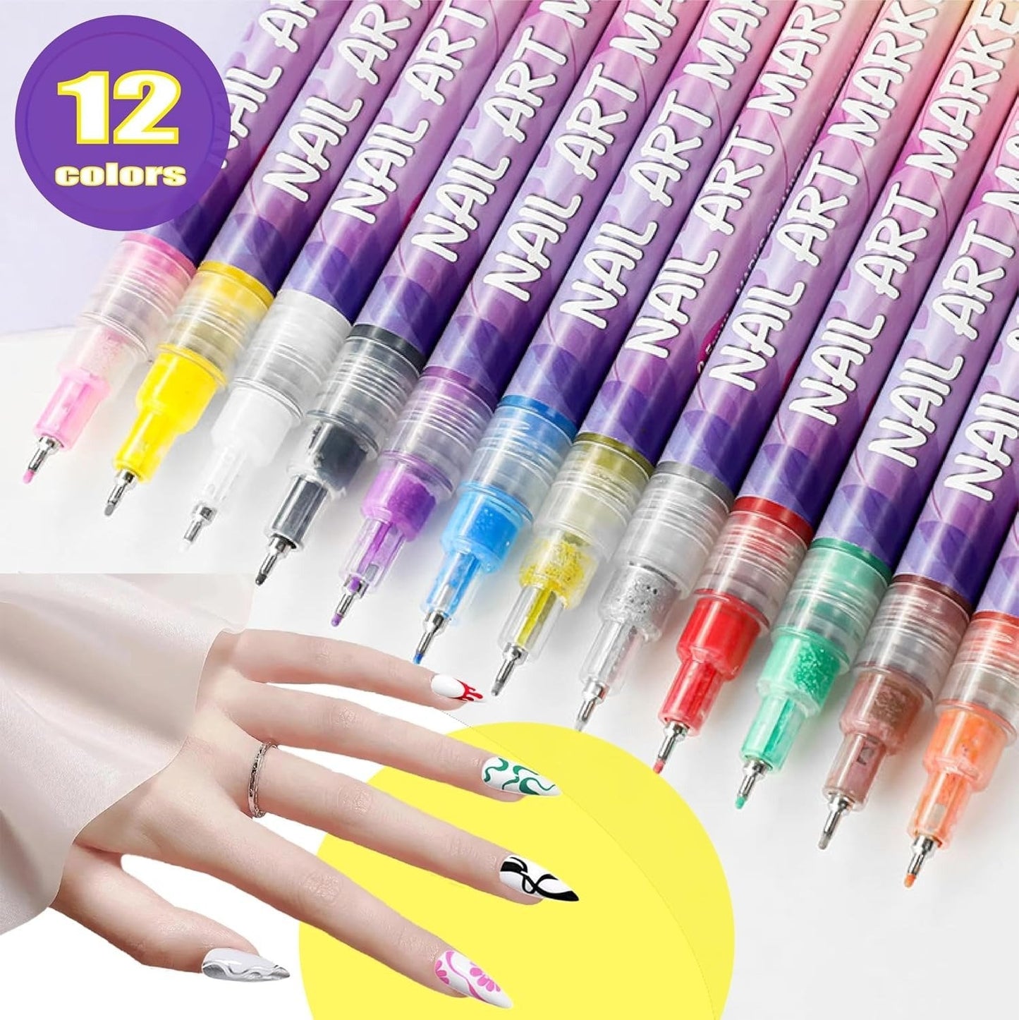 🎅🌟CHRISTMAS SPECIAL PRICE: $21.99!!⏳12 Colors Nail Art Pens Set🎨💅