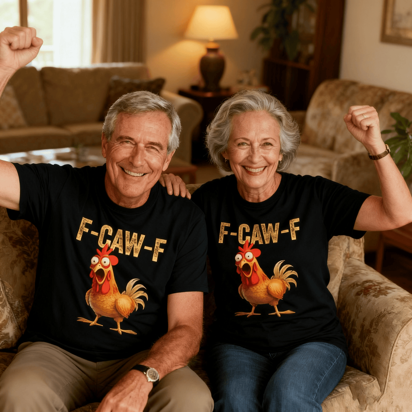 🔥LAST DAY SALE 50% OFF!!🐓F-Caw-F😍Humorous Chicken Pattern T-Shirt🖤