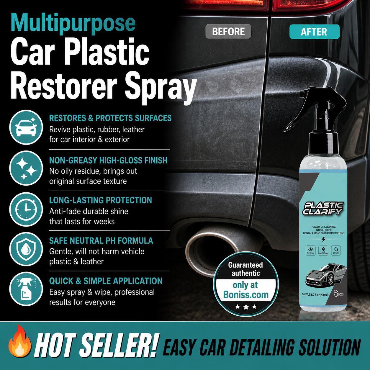 Multipurpose Efficient Car Plastic Restorer Spray