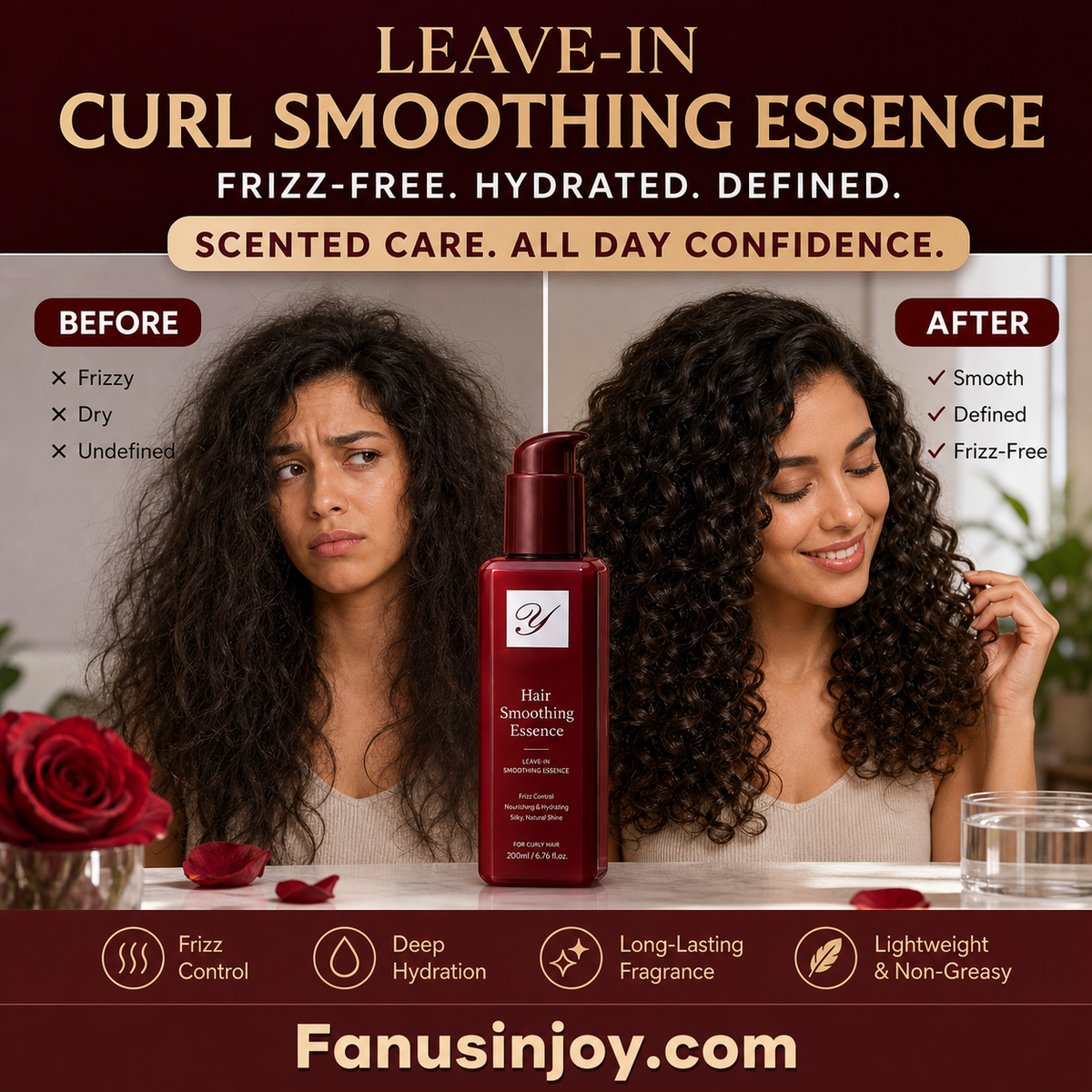👱‍♀️Get sleek, styled hair effortlessly！Nourishing Leave In Hair Conditioner for Frizzy Hair